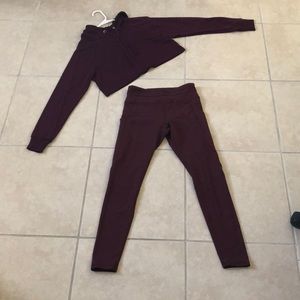 Cropped hoodie /legging combo